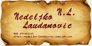 Nedeljko Laudanović vizit kartica